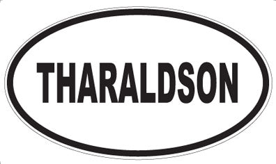 THARALDSON - Oval Sticker