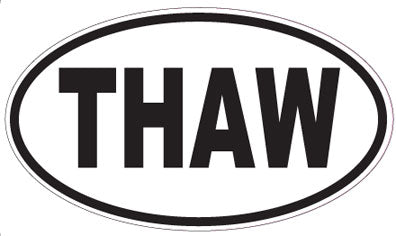 THAW - Oval Sticker