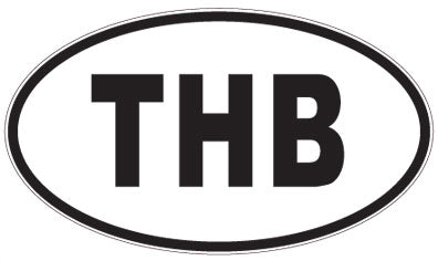 THB - 3 Letter Initials Oval Magnet