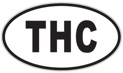 THC - 3 Letter Initials Oval Magnet