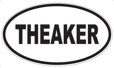 THEAKER - Oval Sticker
