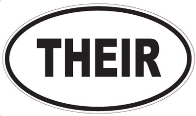 THEIR - Oval Sticker