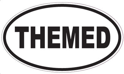 THEMED - Oval Sticker