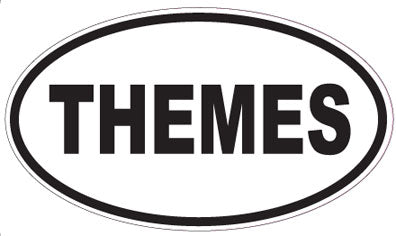THEMES - Oval Sticker
