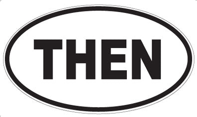 THEN - Oval Magnet