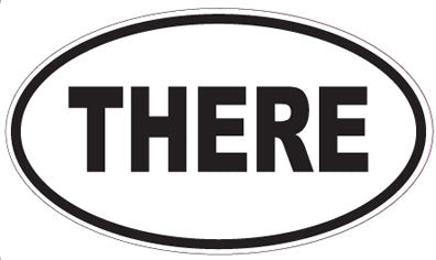 THERE - Oval Magnet