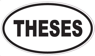 THESES - Oval Sticker