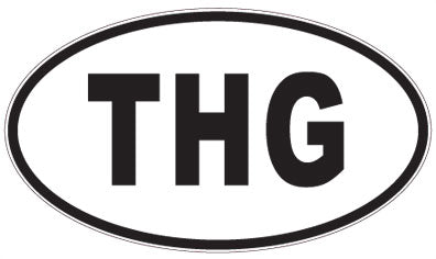 THG - 3 Letter Initials Oval Magnet