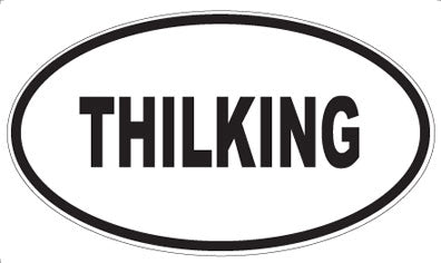 THILKING - Oval Sticker