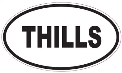 THILLS - Oval Sticker