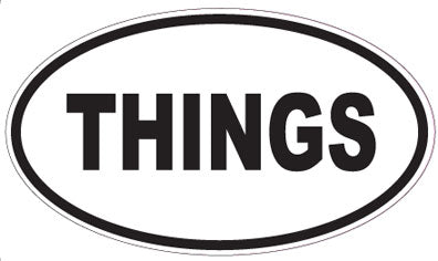THINGS - Oval Sticker
