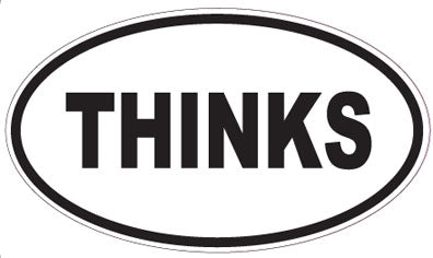 THINKS - Oval Sticker