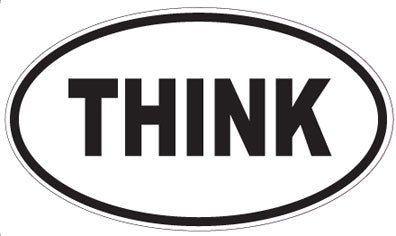 THINK - Oval Magnet