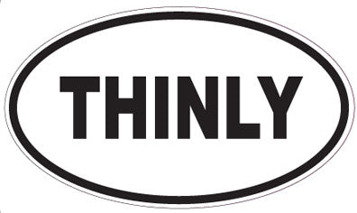 THINLY - Oval Sticker