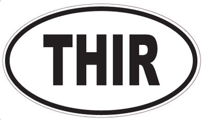 THIR - Oval Sticker