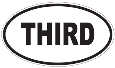 THIRD - Oval Sticker
