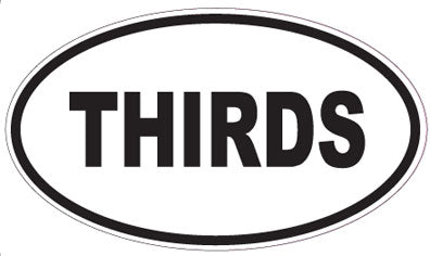 THIRDS - Oval Sticker
