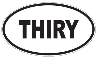 THIRY - Oval Sticker