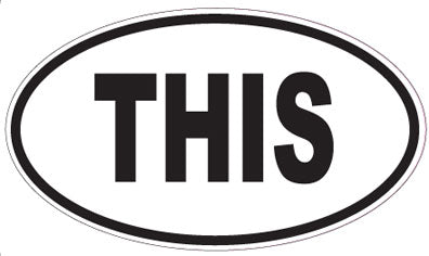 THIS - Oval Sticker
