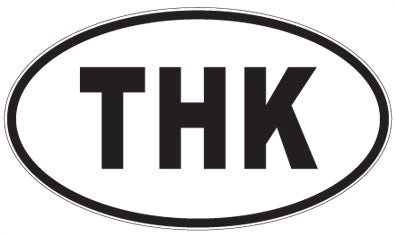 THK - 3 Letter Initials Oval Magnet