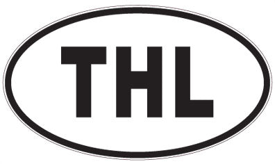 THL - 3 Letter Initials Oval Magnet