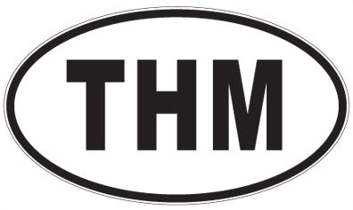 THM - 3 Letter Initials Oval Magnet