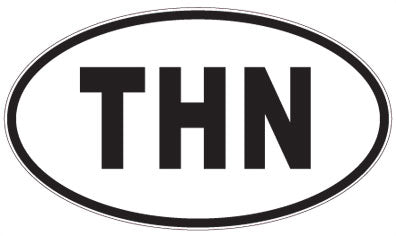 THN - 3 Letter Initials Oval Magnet