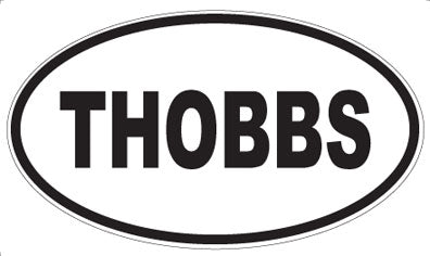 THOBBS - Oval Sticker