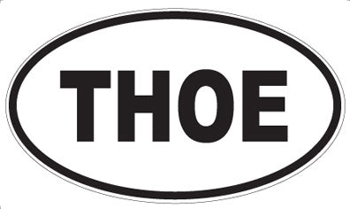 THOE - Oval Sticker