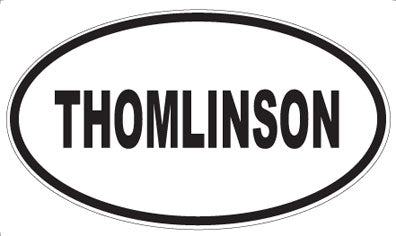 THOMLINSON - Oval Sticker