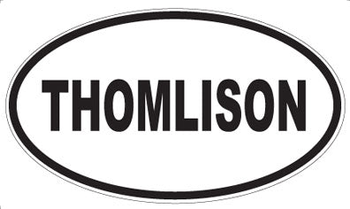 THOMLISON - Oval Sticker