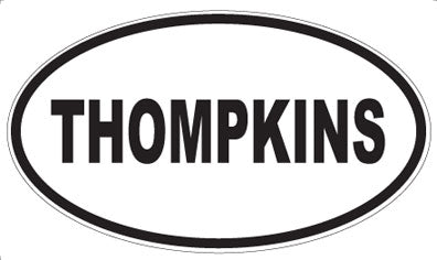 THOMPKINS - Oval Sticker