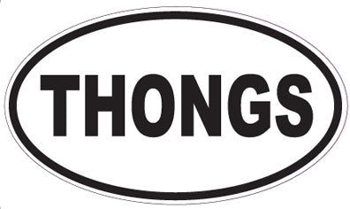 THONGS - Oval Sticker