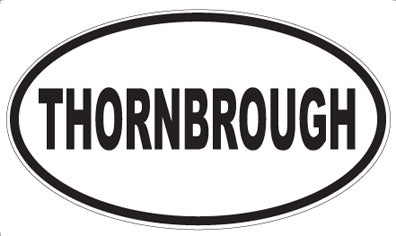 THORNBROUGH - Oval Sticker