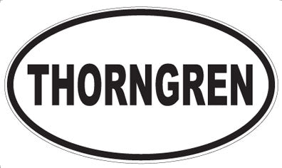 THORNGREN - Oval Sticker
