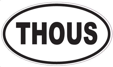THOUS - Oval Sticker