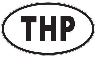 THP - 3 Letter Initials Oval Magnet