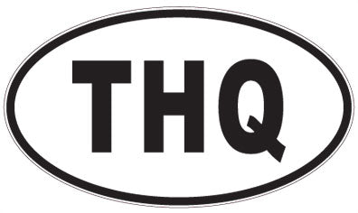 THQ - 3 Letter Initials Oval Magnet
