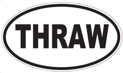 THRAW - Oval Sticker