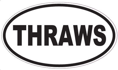 THRAWS - Oval Sticker