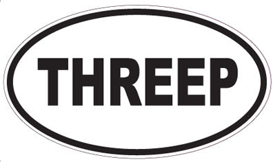 THREEP - Oval Sticker