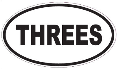 THREES - Oval Sticker
