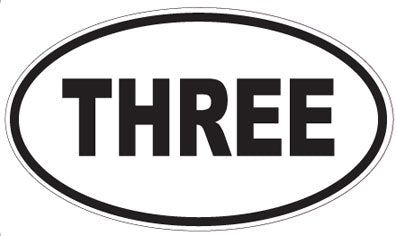 THREE - Oval Magnet