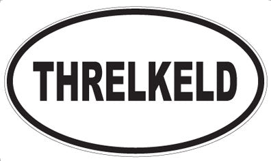 THRELKELD - Oval Sticker