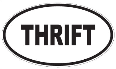 THRIFT - Oval Magnet