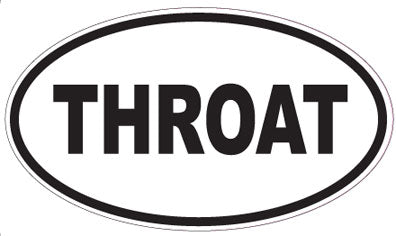 THROAT - Oval Sticker