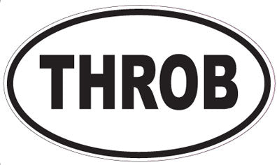 THROB - Oval Sticker