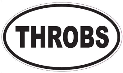 THROBS - Oval Sticker