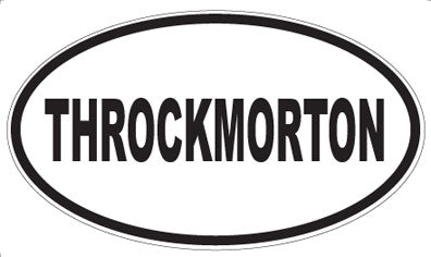 THROCKMORTON - Oval Sticker