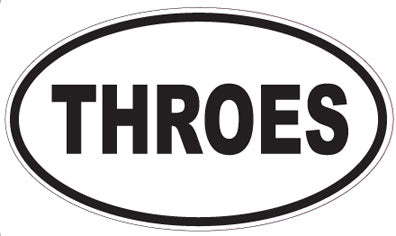 THROES - Oval Sticker
